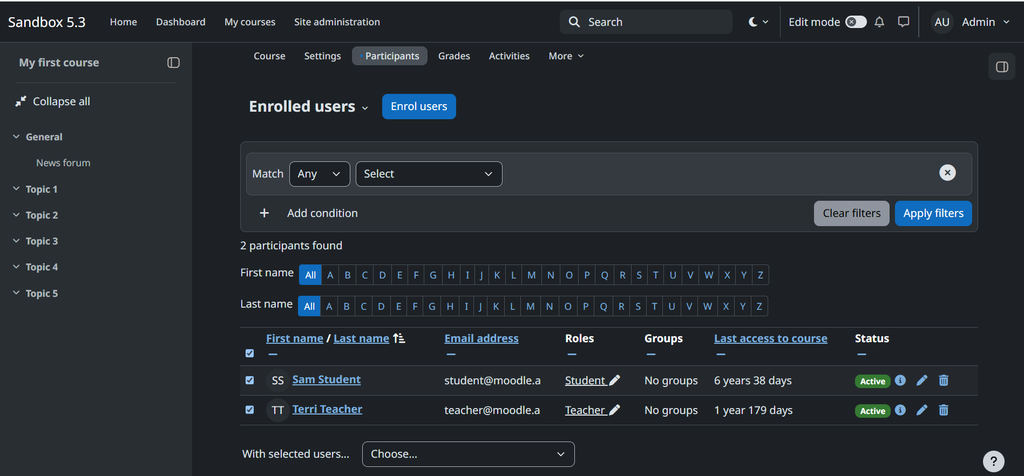 dark mode moodle 5.3 announcements